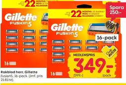 Rusta Gillette Fusion5 erbjuda