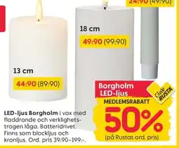 Rusta Borgholm LED-ljus erbjuda