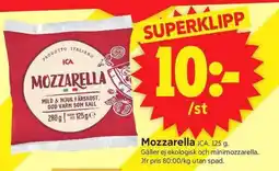 ICA Supermarket Ica mozzarella erbjuda