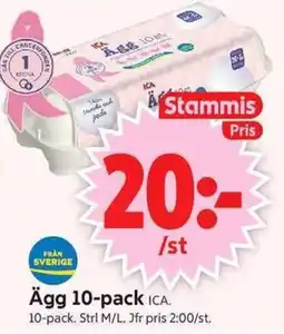ICA Supermarket Ägg 10-pack erbjuda