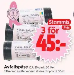 ICA Supermarket Ica avfallspase erbjuda