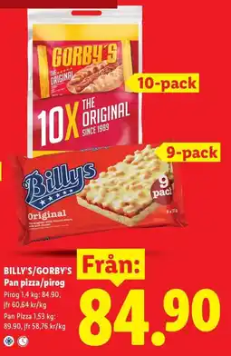 Lidl Billy's/gorby's pan pizza/pirog erbjuda