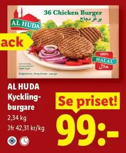 Lidl Al Huda Kyckling-burgare erbjuda