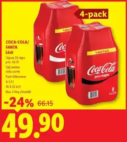 Lidl Coca-Cola/Fanta Läsk erbjuda