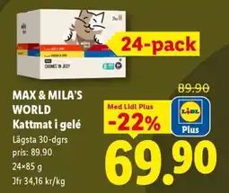 Lidl Max & Mila's World Kattmat i gelé erbjuda