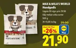 Lidl Max & Mila's World Hundgodis erbjuda