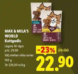 Lidl Max & Mila's World Kattgodis erbjuda
