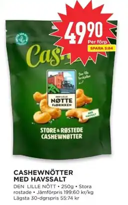 Willys Den lille nøtte cashewnøtter med havsalt erbjuda