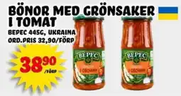 Nelins Bepec bönor med grönsaker i tomat erbjuda
