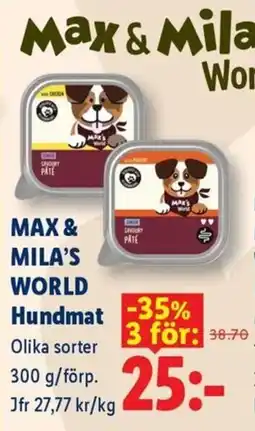 Lidl Max & Mila's World Hundmat erbjuda