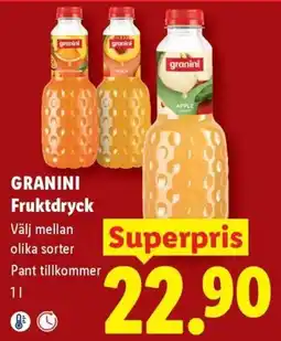 Lidl Granini fruktdryck erbjuda
