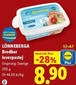 Lidl Lönneberga bredbar leverpastej erbjuda