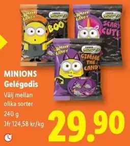 Lidl Minions Gelégodis erbjuda