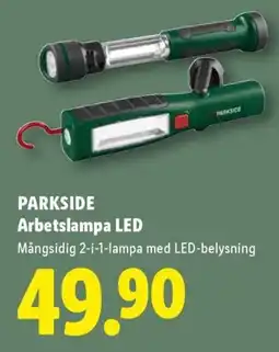 Lidl Parkside arbetslampa led erbjuda
