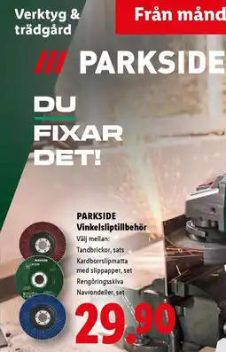 Lidl Parkside vinkelsliptillbehör erbjuda