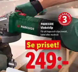 Lidl Parkside vinkelslip erbjuda