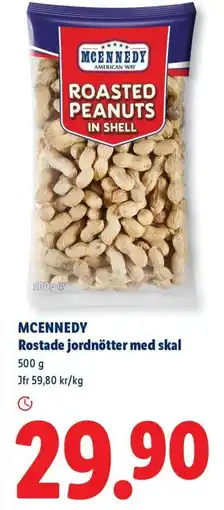 Lidl Mcennedy rostade jordnötter med skal erbjuda
