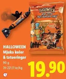 Lidl Halloween mjuka kolor & tatuerigar erbjuda