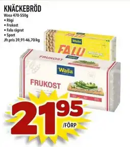 Nelins Wasa knäckebröd erbjuda