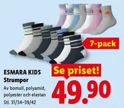 Lidl Esmara kids strumpor erbjuda