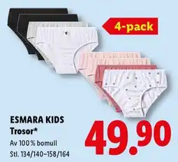 Lidl Esmara kids trosor erbjuda