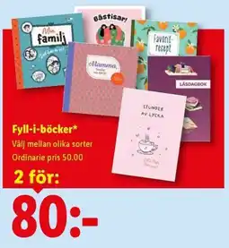 Lidl Fyll-i-böcker erbjuda