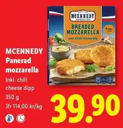 Lidl Mcennedy panerad mozzarella erbjuda
