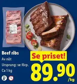 Lidl Beef ribs erbjuda