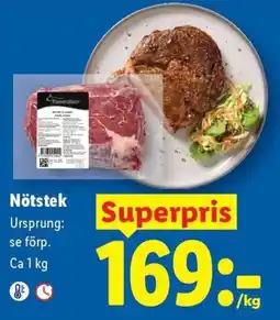 Lidl Nötstek erbjuda