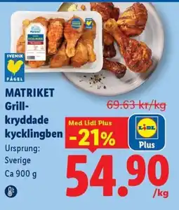 Lidl Matriket grill-kryddade kycklingben erbjuda