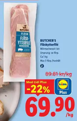 Lidl Butcher's fläskytterfilé erbjuda