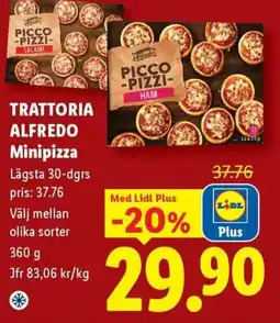 Lidl Trattoria Alfredo Minipizza erbjuda