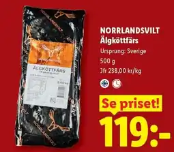 Lidl Norrlandsvilt älgköttfärs erbjuda