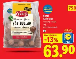 Lidl Scan köttbullar erbjuda