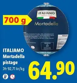 Lidl Italiamo mortadella pistage erbjuda