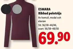 Lidl Esmara ribbad polotröja erbjuda
