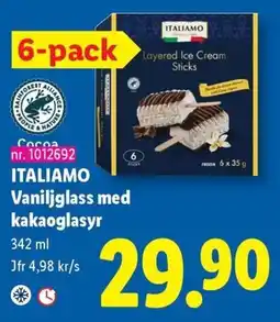 Lidl Italiamo vaniljglass med kakaoglasyr erbjuda
