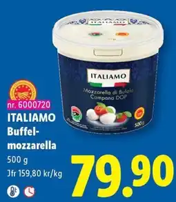 Lidl Italiamo buffel-mozzarella erbjuda