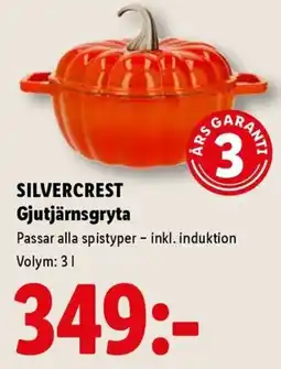Lidl Silvercrest Gjutjärnsgryta erbjuda