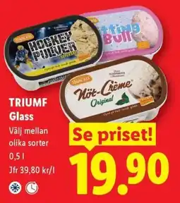 Lidl Snacki Triumf Glass erbjuda