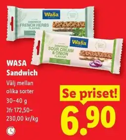 Lidl Wasa Sandwich erbjuda