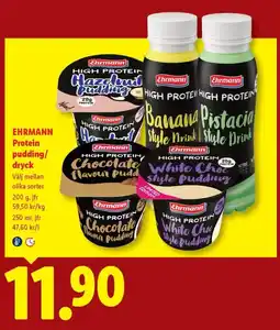 Lidl Ehrmann protein pudding/dryck erbjuda