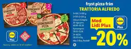 Lidl Lidl Plus fryst pizza från Trattoria Alfredo erbjuda