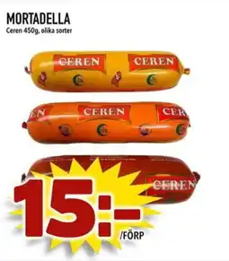 Din Mat Ceren mortadella erbjuda