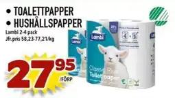 Din Mat Lambi toalettpapper erbjuda