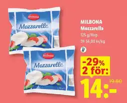 Lidl Milbona Mozzarella erbjuda