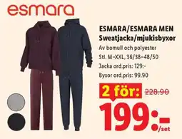 Lidl Esmara/esmara men sweatjacka/mjukisbyxor erbjuda