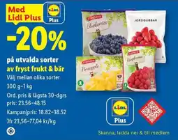 Lidl Lidl Plus fryst frukt & bär erbjuda