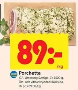 ICA Kvantum Ica Porchetta erbjuda