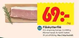ICA Kvantum Fläskytterfilé erbjuda